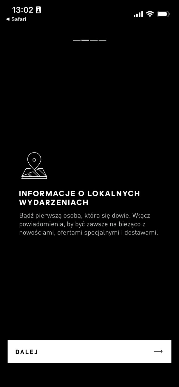 Aplikacja sklepu 6 Aplikacja mobilna sklepu internetowego wykorzystująca lokalizację. Źródło: Adidas.pl