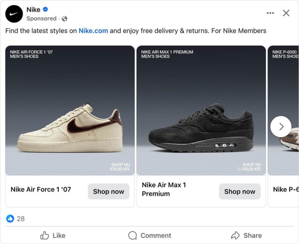 Katalog Meta umożliwia automatyczne zarządzanie ofertą i wykorzystywanie danych produktowych w reklamach na Facebooku i Instagramie. Źródło: Facebook