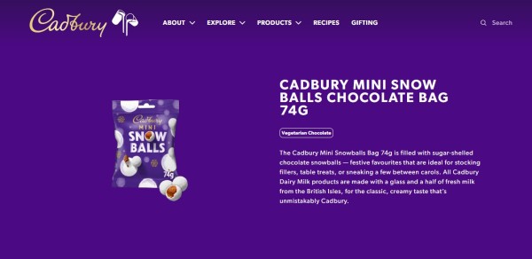 Chociaż połączenie fioletu i złota kojarzy się z markami luksusowymi, to ma zastosowanie także w sektorze spożywczym, np. u brytyjskiego producenta czekolad. Źródło: Cadbury