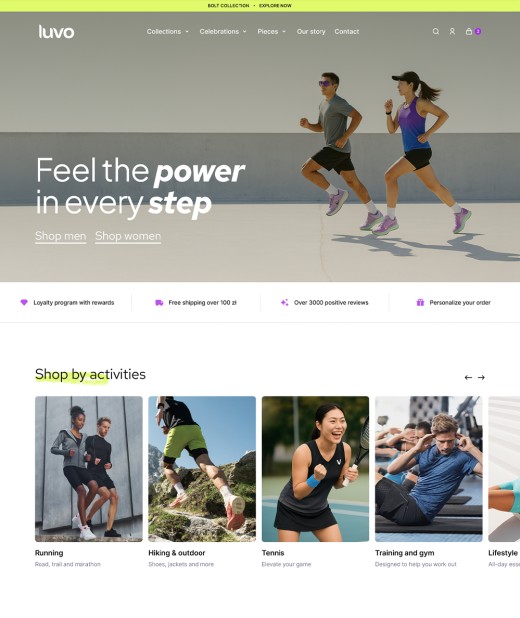 Przykładowy sklep Shoper – gotowy szablon. Źródło: Shoper.pl