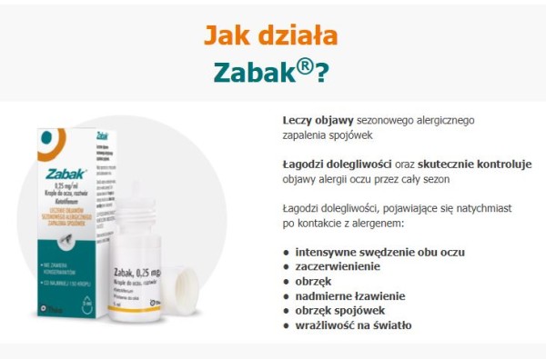 Obiektywny opis leku bez recepty komunikuje łagodzenie dolegliwości, ale nie odnosi się do emocji konsumentów związanych z alergią. Źródło: Doz.pl