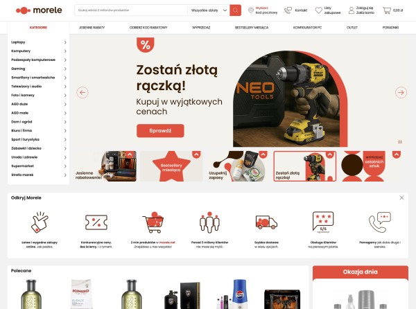 Topowy marketplace w Polsce dla sektora IT. Źródło: Morele.net