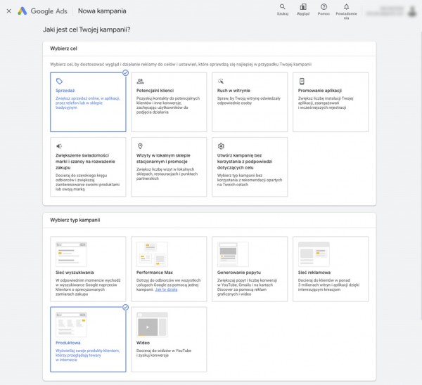 Tworzenie kampanii Google Shopping.